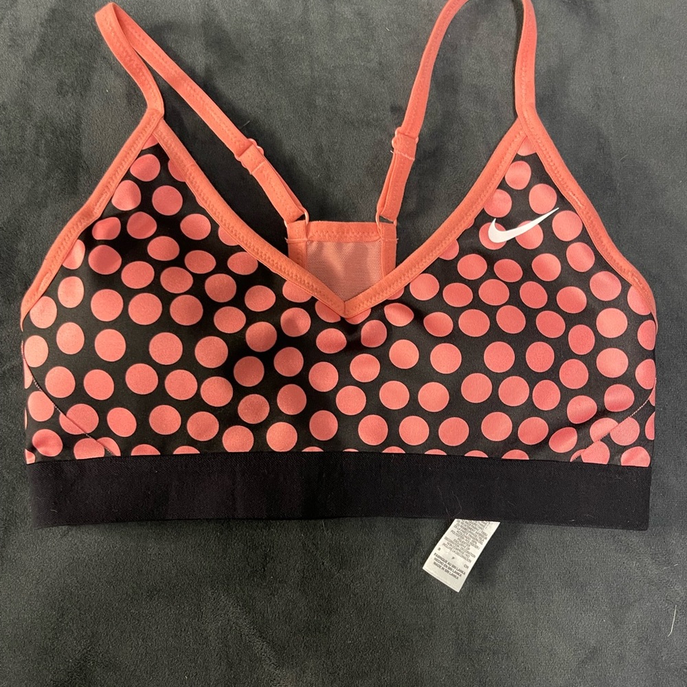 Polka dot Nike sports bra